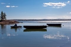 Boats Afloat in the Cove at High Tide