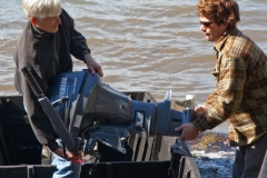 Installing the 4-Cycle Outboard Motor on the Towboat